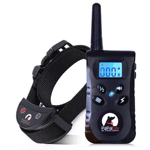 PaiPaitek IP67 Rechargeable Waterproof Beep Vibration Static Shock Dog Remote Electric Pet Training Collar Bark collar device