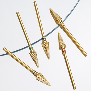 Đầu mài móng hình nón 6.0mm, hình cây, mạ vàng, bán chạy, mũi khoan móng ổn định, làm từ cacbua - Product Image 5