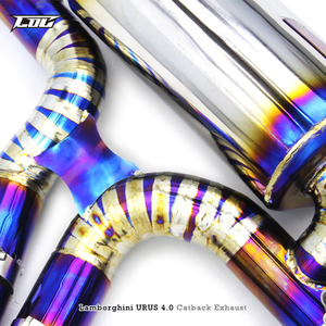 Sistema de Escape Boska Catback para Lamborghini URUS 4.0 2018-2023, Tubos de Titanio, Válvula OEM, Silenciador, Puntas Azules Quemadas - Product Image 6
