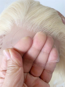 Perruques Lace Front Péruviennes DX279 Blond Naturel Sans Nœuds, Perruque Complète en Dentelle Afro Kinky Curl 613 Blond avec Bonnet pour Tresses au Crochet - Product Image 5