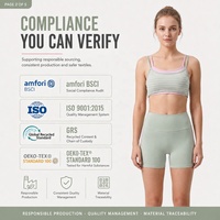 Ensemble de yoga personnalisé pour femme : Soutien-gorge de sport rayé à double bretelle et short cycliste taille haute sans couture avant pour le Pilates et les activités sportives en studio