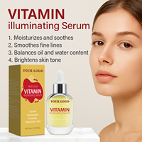 Sérum Éclaircissant Visage à la Vitamine C, Liquide Hydratant à l'Acide Hyaluronique, Marque Privée, Sérum Visage à la Niacinamide et à l'Acide Hyaluronique