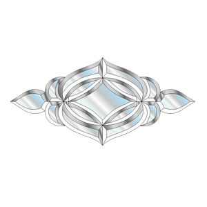 Klaster Kaca Berdesain Bintang dengan Bevel yang Indah, Klaster Bevel yang Eksklusif, Bevel Kaca Patri dengan Garis Lurus, Potongan Kaca dengan Garis Lurus - Product Image 3