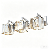 Lampes murales LED multi-têtes KangDuo, blanc chaud, en fer, style nordique moderne minimaliste, E26 AC 85-165V IP44, abat-jour en cristal pour salle de bain, garantie 3 ans