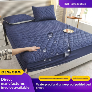 Drap-housse matelassé imperméable et anti-fuite en mélange polyester-<span class=keywords><strong>coton</strong></span>, antidérapant tout autour, pour bébés, pour le commerce transfrontalier - Product Image 5