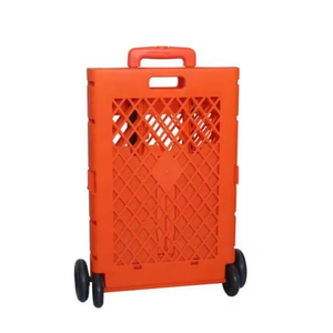 Carrito de compras plegable barato 65L con logotipo personalizado con <span class=keywords><strong>4</strong></span> <span class=keywords><strong>ruedas</strong></span>, carrito de supermercado plegable de plástico para supermercado - Product Image 3