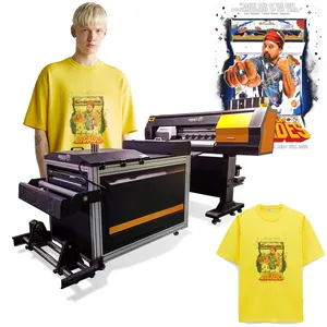 Impresora de películas de mascotas, máquina de impresión de camisetas DTF con sistema circulatorio de tinta blanca