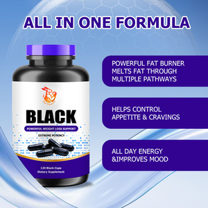 Capsules noires en gélatine en gros d'usine pour contrôler les envies liées au stress, compléments alimentaires naturels à base de plantes, capsules diététiques - Product Image 4