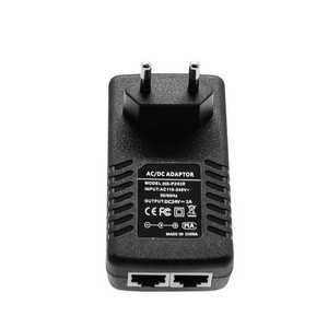 RJ45 2 Ports 24V 1A 24W Plastic Retardant Camera System Ethernet <b>Switch</b> POE Injector Supply Output <b>Adapter</b> - Product Image 1