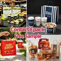 Bol en papier personnalisé pour desserts de boulangerie, biscuits, glaces, gâteaux, plats à emporter, brownies et glaces