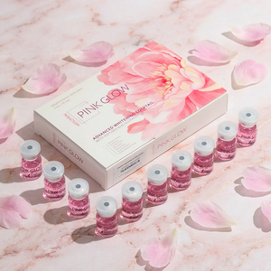 ผลิตภัณฑ์บำรุงผิวหน้าจากเกาหลี Pink Glow Advanced Whitening 5 มล. x 10 ชิ้น ผสมกลูต้าไธโอนและไฮยาลูรอนิค แอซิด เหมาะสำหรับทุกสภาพผิว - Product Image 3