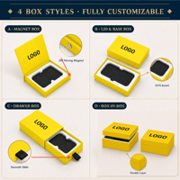 Boîte personnalisée à couverture rigide pour téléphone et accessoires électroniques, boîte cadeau rigide pour collier avec insert en EVA.