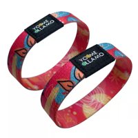 Bracelets promotionnels personnalisés en polyester extensible, imprimés par transfert thermique, imitation tissée antique, avec logo sur mesure