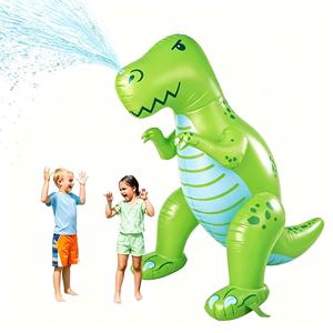 Directo de Fábrica, MAKE WAVES, Rociador Inflable de PVC con Forma de Dinosaurio de 6 Pies, Juguete Acuático para Niños, Diversión de Verano para Jardín y Patio Trasero - Product Image 1