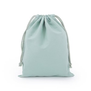 Grosir tas serut katun ramah lingkungan stok putih/kanvas kosong warna-warni untuk penyimpanan pembungkus hadiah disesuaikan - Product Image 4