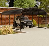 Abri de voiture en acier galvanisé facilement assemblé avec cadre en métal pour l'arrière-cour et l'allée Garage Abri de voiture auvent résistant au vent