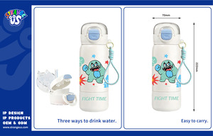 Strange US Cartoon <strong>Monster</strong> Kids Insulated Water Bottle 380ml 316 Stainless Steel Leak Proof Design for Back to School - Product Image 4