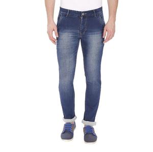 Hot Selling Plus Size <b>Men's</b> Casual Solid Denim <b>Jeans</b> Custom Design Straight Breathable Windproof 100% Cotton Wholesale Supplier - Product Image 4