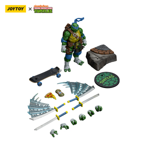 JOY TOY Action Figure in PVC di <span class=keywords><strong>Michelangelo</strong></span>, Donatello, Leonardo e Raffaello, Set di 4 Pezzi, Modellini Anime in Scala 1/18 - Product Image 6