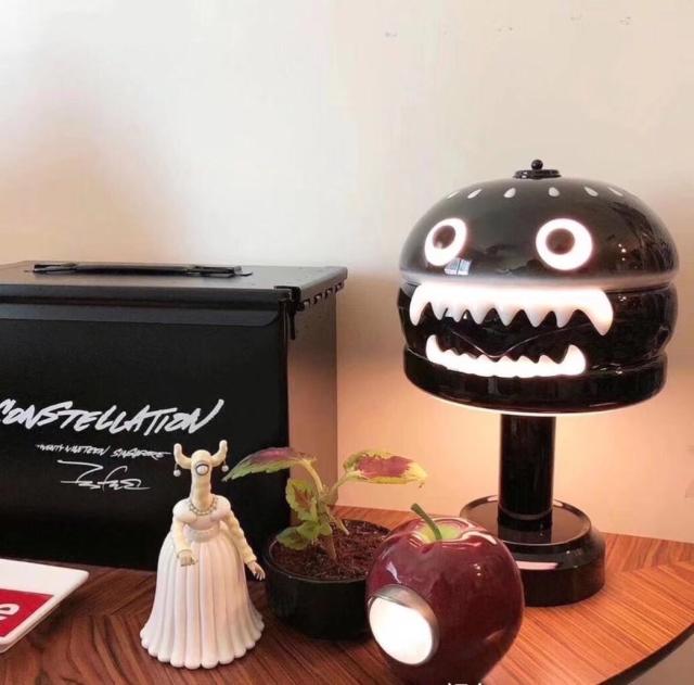 Halloween Burger Table Lamp - Creative Resin Night Light for Home