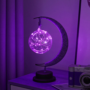 Lumières décoratives LED, lumières étoiles et lunes, lumières de Noël en forme de pomme, cadeau d'anniversaire, verre artisanal, IP44, fonctionnant sur piles, petite lampe de nuit - Product Image 6