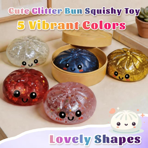 Jouet Squishy Boulette Scintillante, Boîte Mystère de Boulettes Baozi, Jouet Sensoriel Squishy Alimentaire Coloré, Balles Anti-Stress à Presser - Product Image 5