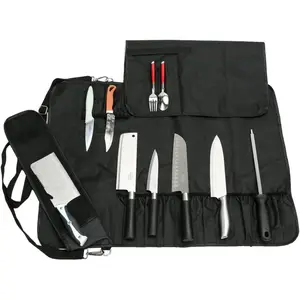 BSCI OEM Professional Chef Bag Rollt asche max Halten Sie 17 Küchengeräte Robuster Messer griff Reiß verschluss Chef Bag Knife