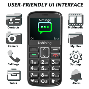 Téléphone <span class=keywords><strong>portable</strong></span> 4G pour seniors avec grande batterie, carte SIM unique, appareil photo, radio FM, bouton SOS, prise en charge de 7 langues, station de charge pour personnes âgées - Product Image 2