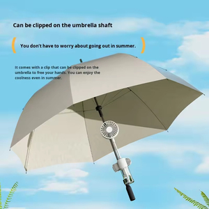 Ventilador portátil de mano con pulverizador de agua, recargable, funciona con batería, 1200 mAh, nuevo ventilador con clip y botella de spray. - Product Image 5