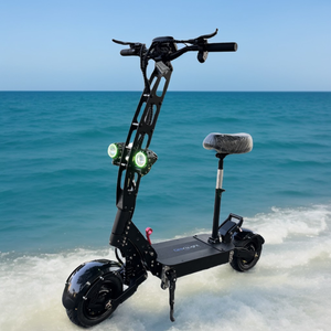 Trottinette Électrique Pliable Tout-Terrain 11 Pouces Geofought 60V R6 Double Moteur 30Ah 40Ah 60-120km avec Démarrage NFC et Configuration via l'Application pour Dropshipping - Product Image 1