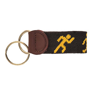 Llavero de piel de vaca Diseño de punto de aguja personalizado Llaveros personalizables de moda de cuero genuino - Product Image 6