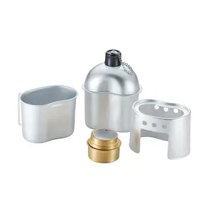 Portable 0.8L Camping En Plein Air Potable Camping Cantine Bouteille D'eau En Aluminium