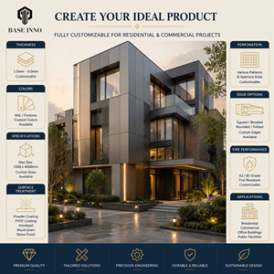 Panneaux de façade perforés <span class=keywords><strong>en</strong></span> aluminium pour revêtement mural de bâtiment, personnalisés OEM, modèle 2026, <span class=keywords><strong>en</strong></span> métal, à prix compétitif (<span class=keywords><strong>ps5</strong></span>) - Product Image 3