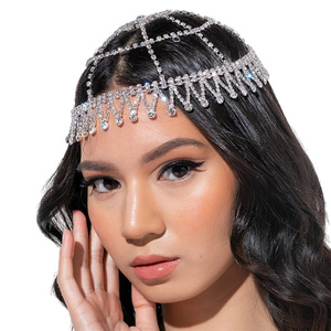 Luoyan Popular Chic diadema diamante tocado Rhinestone <span class=keywords><strong>1920s</strong></span> diadema Flapper accesorios para el cabello para fiesta de disfraces gorra para la cabeza - Product Image 6