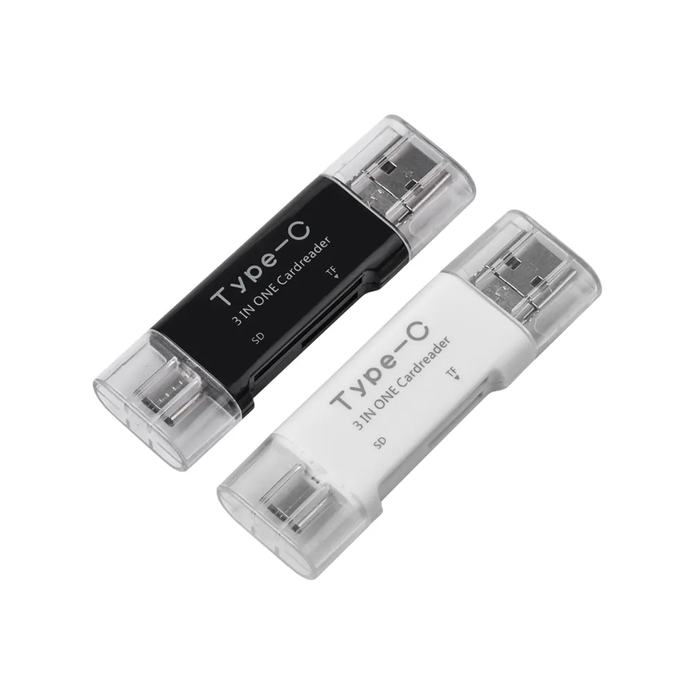 Factory Multifunction USB 2.0TF SD Type C OTG Smart Card Reader for Smartphone and Computer