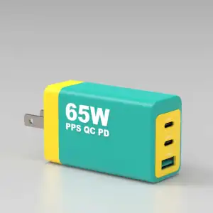 65wガン英国スーパーユニバーサルUSBC急速充電モバイル折りたたみ式電話充電器サムスンiPhone14用アダプター