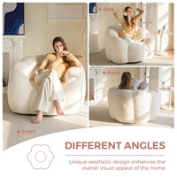 Fauteuil Poire Adulte en Tissu, Rembourrage Éponge Haute Densité, Design Moderne, Canapé Compressé pour Lecture, Meuble de Salon