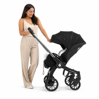 Système de voyage 3 en 1 pliable en alliage d'aluminium pour les voyages en famille au quotidien, poussette pour bébé