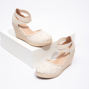 Sandali <span class=keywords><strong>con</strong></span> <span class=keywords><strong>zeppa</strong></span> da donna taglia 36-41 <span class=keywords><strong>con</strong></span> semplice corda di canapa intrecciata e <span class=keywords><strong>scarpe</strong></span> da donna <span class=keywords><strong>con</strong></span> suola spessa <span class=keywords><strong>con</strong></span> tacco grande <span class=keywords><strong>zeppa</strong></span> - Product Image 4