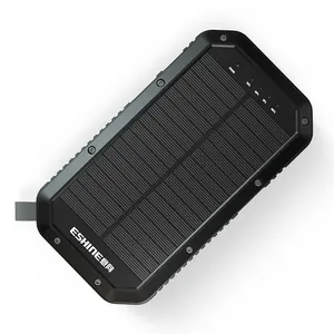 Powerbank de cargador solar es982, banco de energia portátil de 20000mah ce resistente à carga