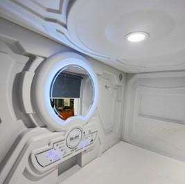 Capsula per <span class=keywords><strong>Dormire</strong></span> Moderna Tipo Space Pod Costruzione Durevole in Metallo ed Ecologica in ABS Sicura per Hotel Dormitori Negozi - Product Image 3