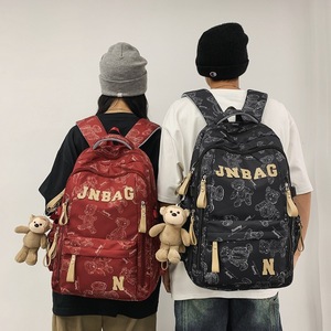 Ruiying Student <b>Backpack</b> Red <b>Large</b> Capacity 15 Inch Laptop Bag For <b>School</b> Travel Daily Use - Product Image 3