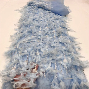 Qualité Nude <span class=keywords><strong>Plume</strong></span> De Mariage Dentelle Tissu <span class=keywords><strong>Paris</strong></span> Fantaisie Paillettes Maille Avec <span class=keywords><strong>Plume</strong></span> Net Dentelle Tissu - Product Image 4