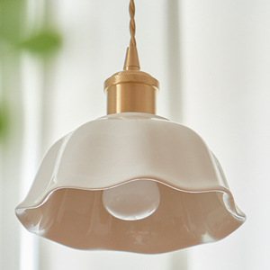 โคมไฟเซรามิกสไตล์นอร์ดิกวินเทจ แบบสามหัว สไตล์เรโทรญี่ปุ่น สำหรับบาร์/โต๊ะอาหาร ห้องนอน/ข้างเตียง ใช้ไฟ AC - Product Image 3