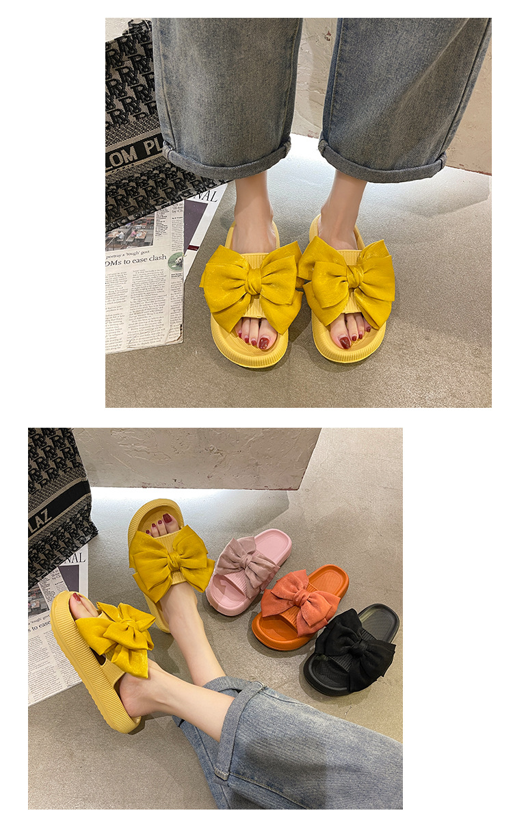 Oversized Butterfly Slippers Girls Slides Shoes Outdoor Beach Non-slip Woman Slippers
