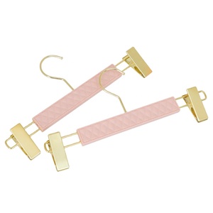 Inspring custom trouser hangers plastic with clips for boutique
