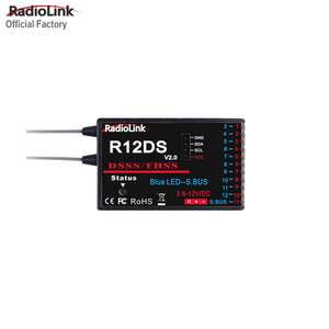 Radiolink V2 R12DS 2.4GHz RC récepteur 12 canaux Sbus/PWM Signal pour avion de contrôle longue portée RC émetteur AT10II <span class=keywords><strong>AT9S</strong></span> <span class=keywords><strong>Pro</strong></span> - Product Image 1