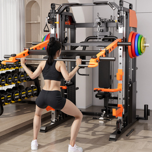 Stazione Multifunzionale Smith Machine, Rack per Squat <span class=keywords><strong>Combo</strong></span>, Cavo Crossover Smith, Attrezzatura da Palestra con Puleggia, Trainer Multipower - Product Image 3