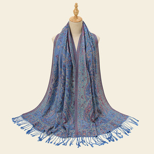 Muslim <strong>Pashmina</strong> Hijab <strong>Scarf</strong> Long Warm <strong>Paisley</strong> Bandana Shawl Tassel Winter Printed Knitted 2025 - Product Image 6