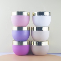 Pot de crème hydratant PP texturé poncé 220G 250G 300G Pot vide en forme de bol de courbe de couleur personnalisée